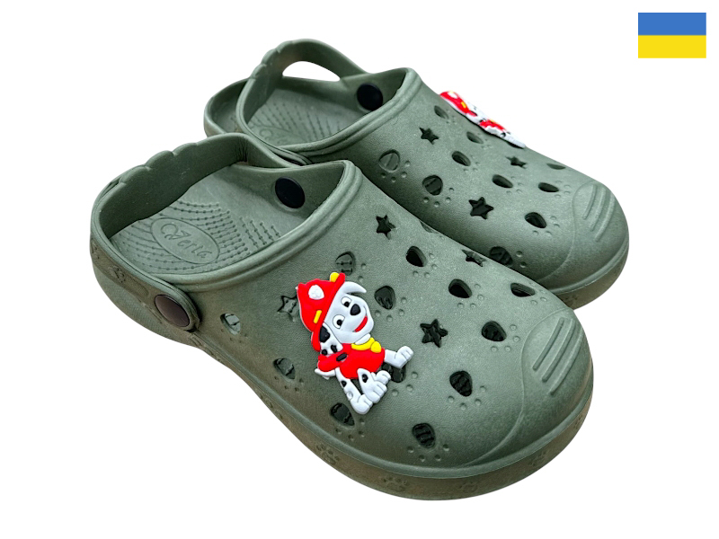 Кроксы Rai shoes (24-33) 81-82 хакі (лето)
