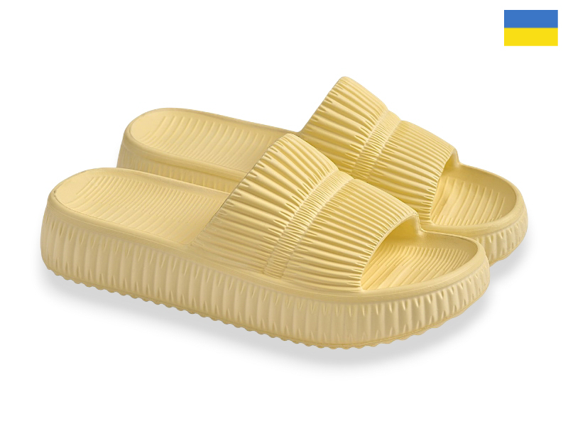Шлепанцы Rai shoes (36-41) ДС79 св.жовтий (лето)