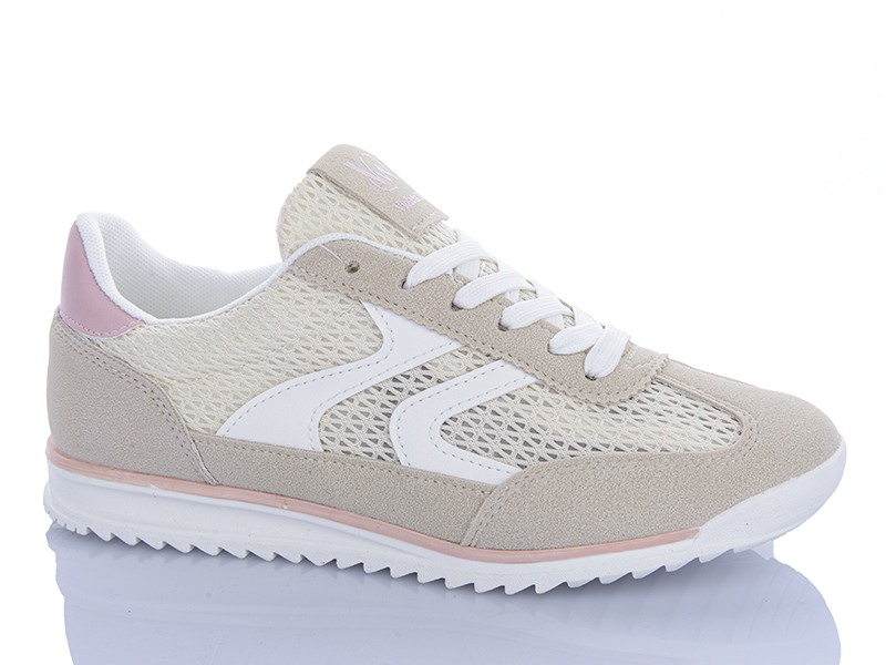 Кроссовки Violeta (36-41) 2028-1 beige (лето)
