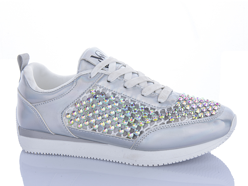 Кроссовки Violeta (36-41) 2028-12 silver (лето)
