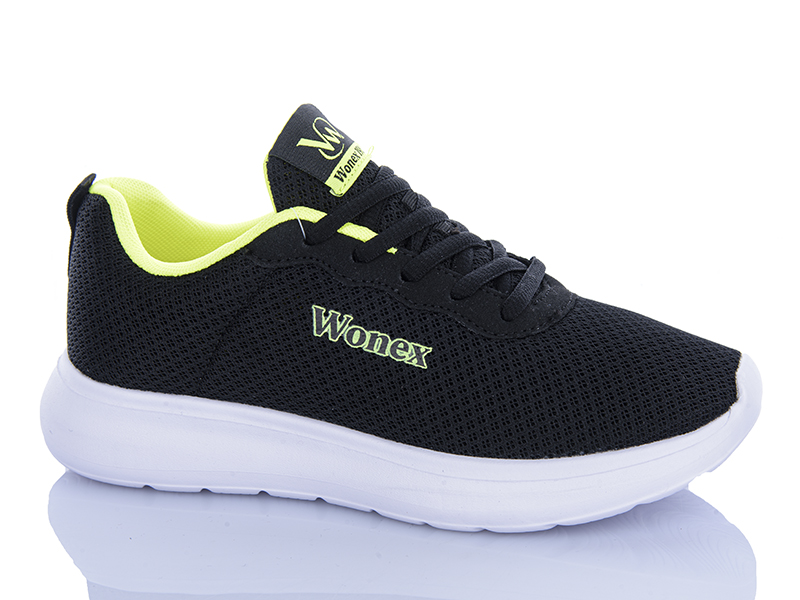 Кроссовки Violeta (36-41) 2028-24 black-green (деми)
