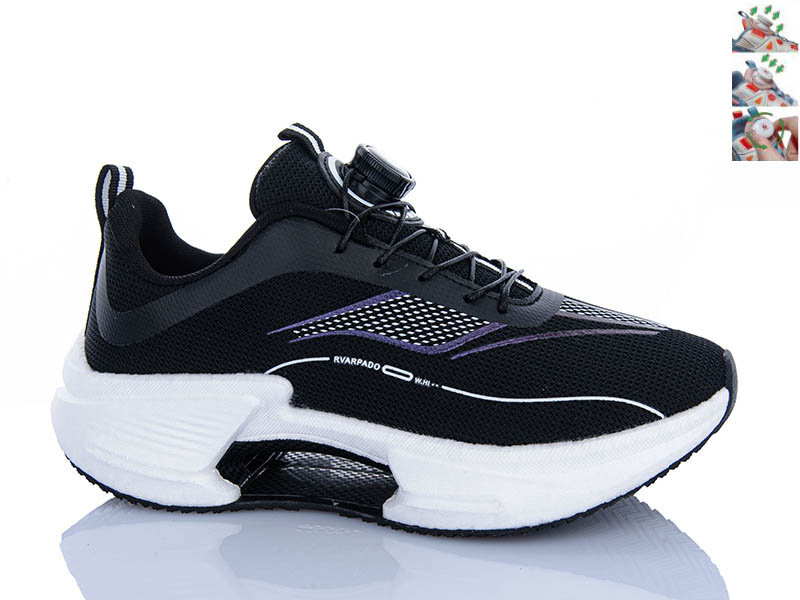 Кроссовки Violeta (36-41) 24-160 black-white (деми)