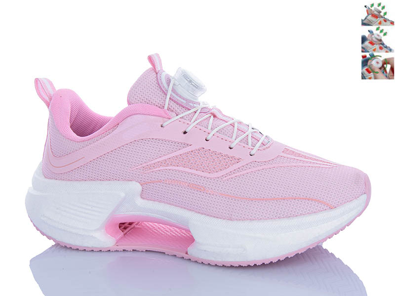 Кроссовки Violeta (36-41) 24-160 pink-white (деми)