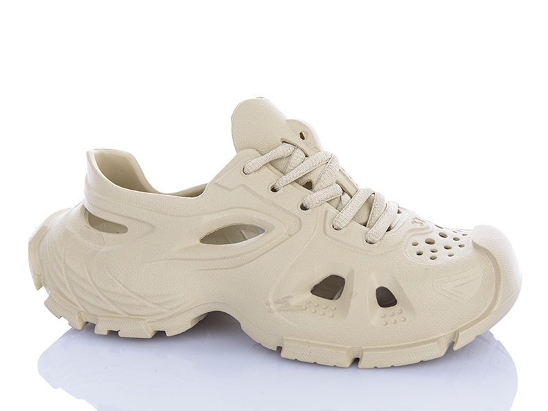 Кроксы Violeta (36-41) HD90-8808 khaki (лето)