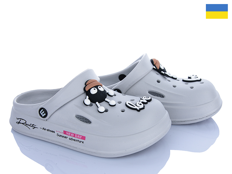 Кроксы Inblu (36-41) 108 сірий (лето)