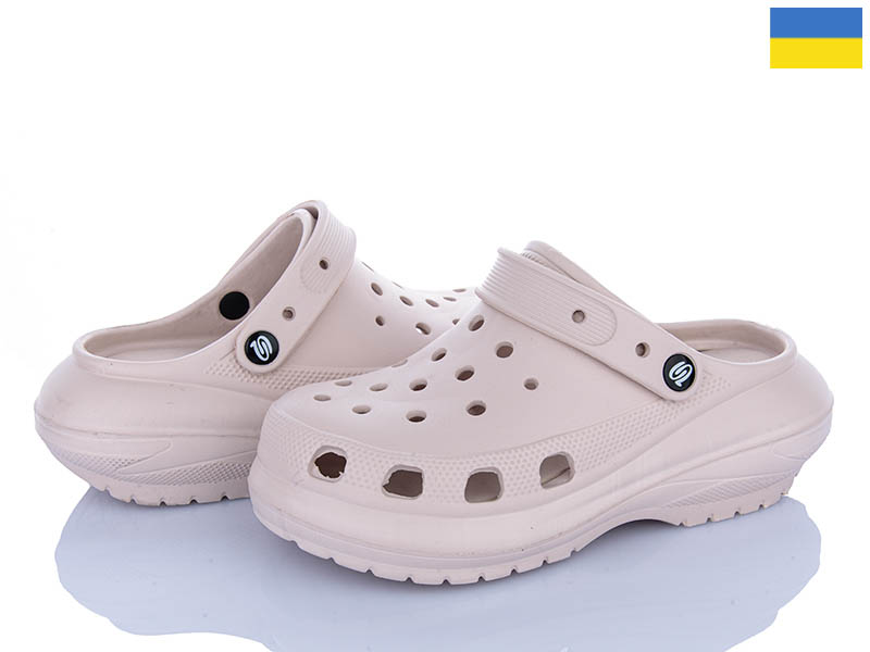 Кроксы Roks (36-40) 1410 бежевий (лето)