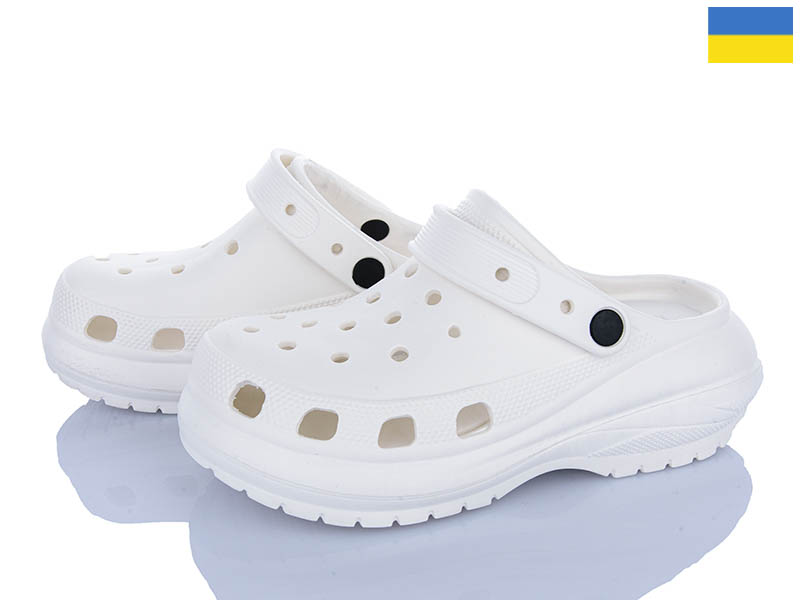 Кроксы Roks (36-40) 1410 білий (лето)