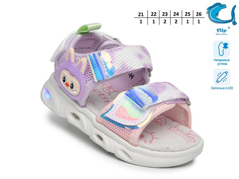 Босоножки OkShoes (21-26) 65042H LED (лето)