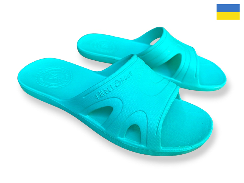 Шлепанцы Rai shoes (36-41) 22-10 бірюзовий (лето)