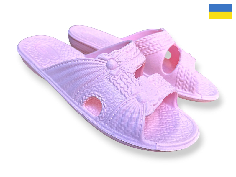 Шлепанцы Rai shoes (36-41) 24-14 пудра (лето)