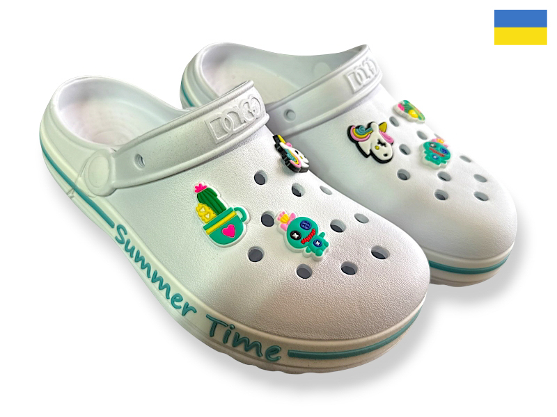 Кроксы Rai shoes (33-36) 328 білий (лето)