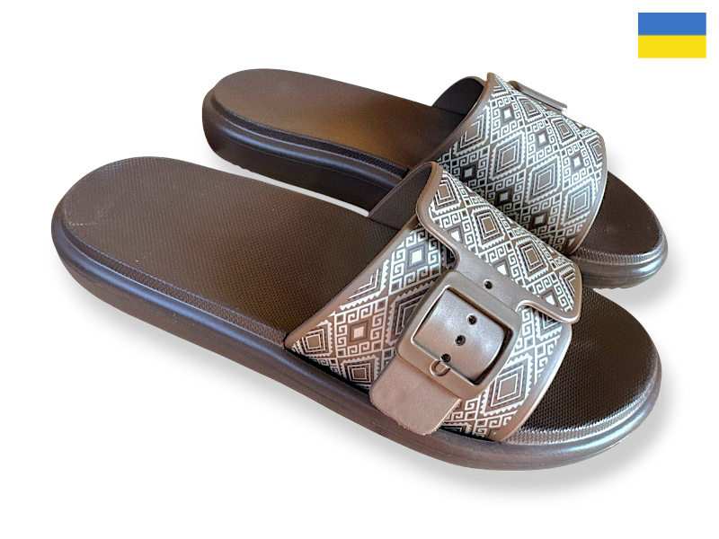 Шлепанцы Rai shoes (37-41) DS843 шоколад (лето)