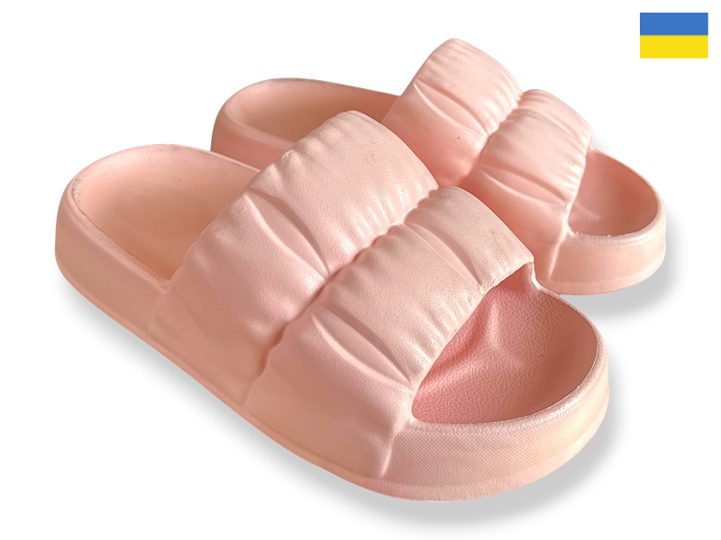 Шлепанцы Rai shoes (36-41) L7 персиковий (лето)
