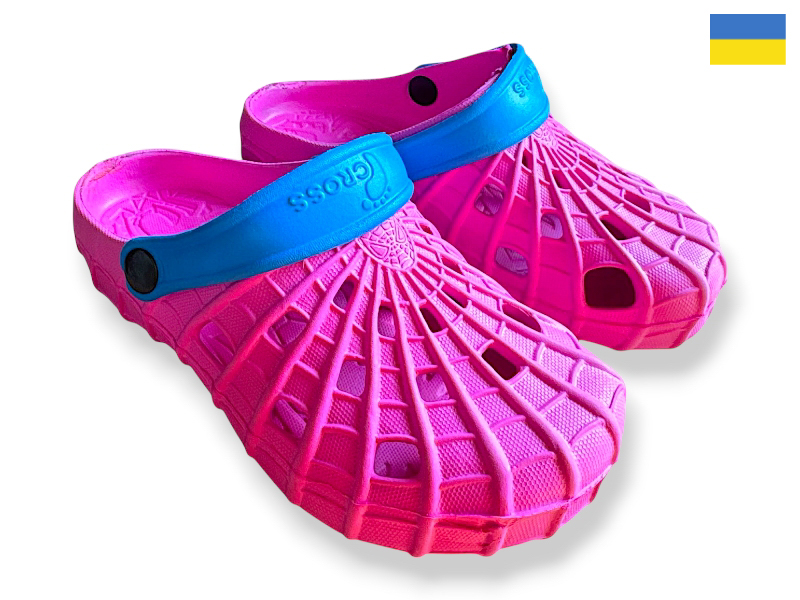 Кроксы Rai shoes (28-33) SV16 малиновий (лето)