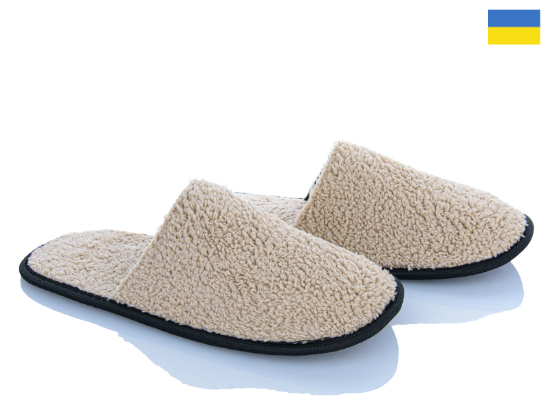 Тапочки Roks (36-45) 6604 бежевий (зима)
