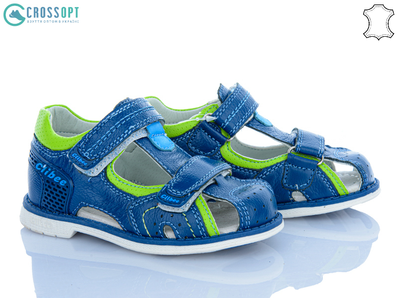 Босоножки CrossOpt (26-31) F189 blue-a.green (лето)