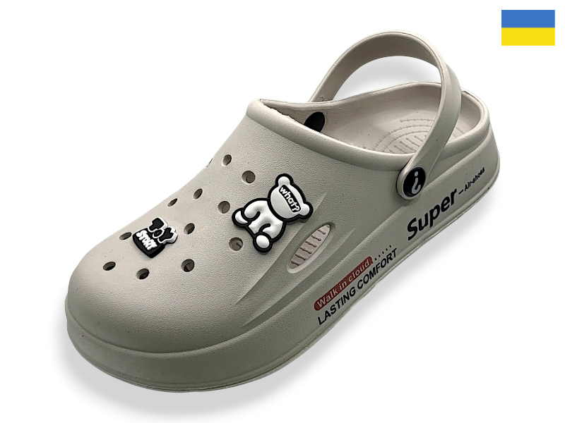 Кроксы Rai shoes (37-40) L108 сірий (лето)