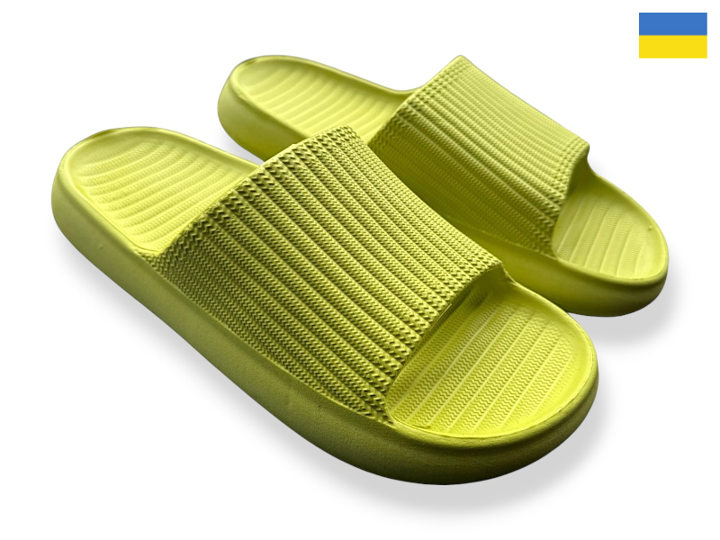 Шлепанцы Rai shoes (36-41) C107 лайм (лето)