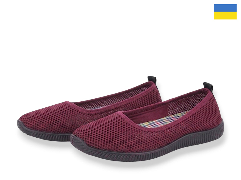 Туфли Rai shoes (36-41) 23-40 бордовий (лето)