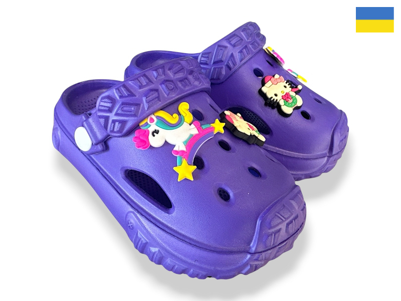 Кроксы Rai shoes (24-35) 3001 фіолетовий (лето)