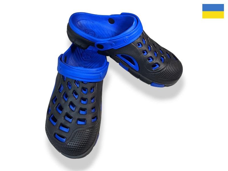 Кроксы Rai shoes (40-45) 308 чор-синій (лето)