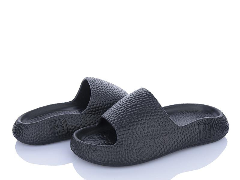 Шлепанцы ABA (40-45) T2023-8 black піна (лето)
