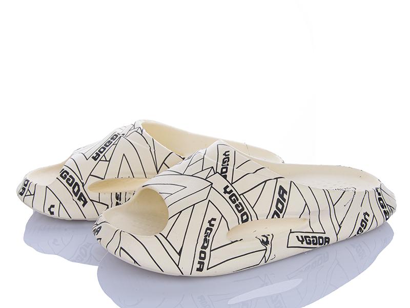 Шлепанцы ABA (40-45) T2023-9 beige піна (лето)