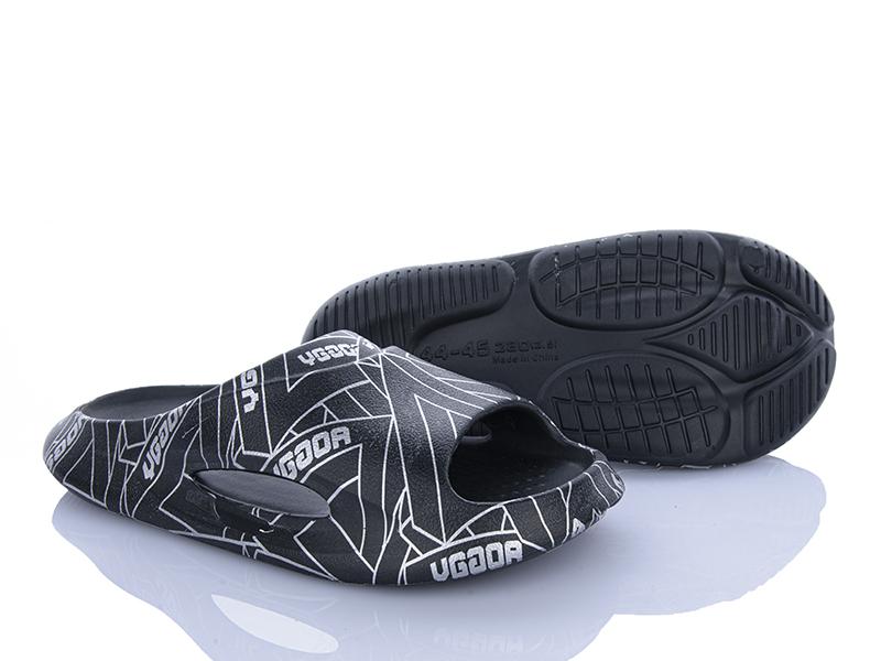 Шлепанцы ABA (40-45) T2023-9 black піна (лето)