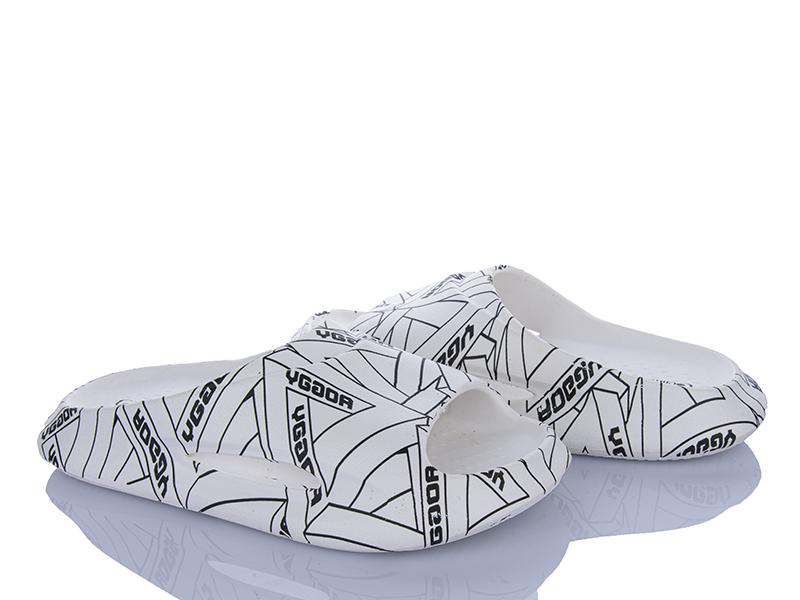 Шлепанцы ABA (40-45) T2023-9 white піна (лето)