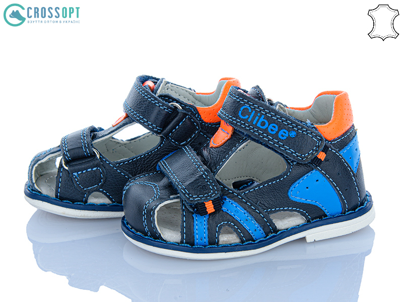 Босоножки CrossOpt (18-23) F221 d.blue-orange (лето)