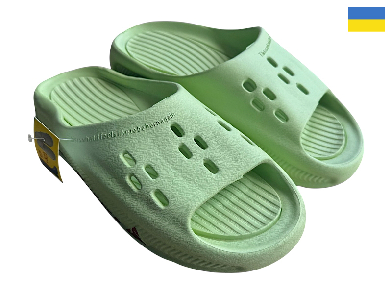 Шлепанцы Rai shoes (36-41) DS72 зелений (лето)