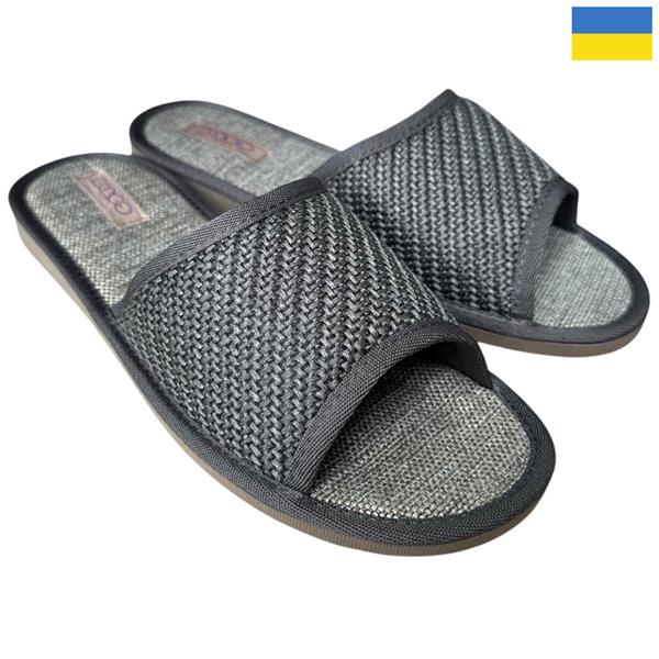 Тапочки Rai shoes (36-41) TC01 графіт (деми)