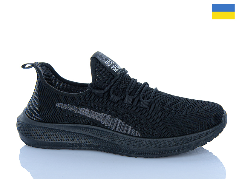 Кроссовки Dago (41-45) Крок M401 чорний (лето)