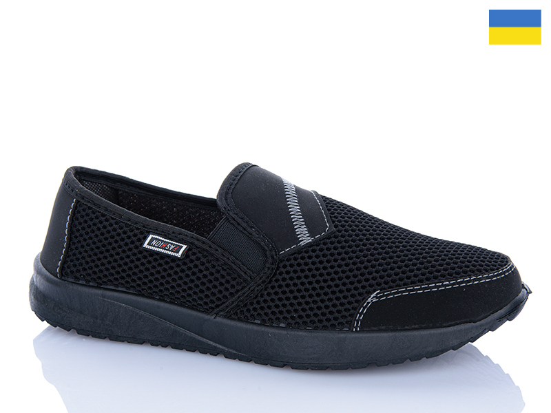 Слипоны RGP (41-45) 148 чорний (лето)
