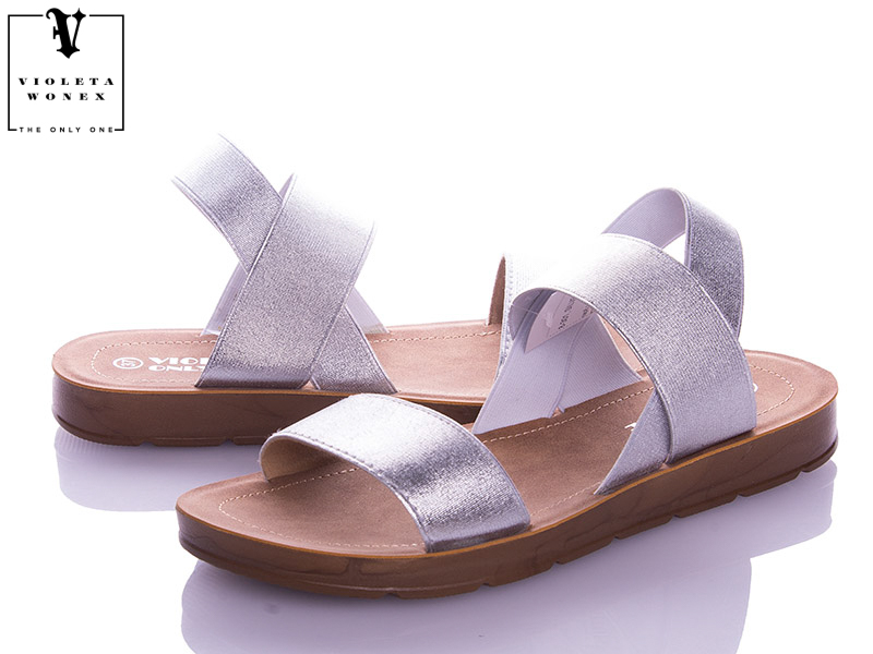 Босоножки Violeta (36-41) 8-301 silver (лето)