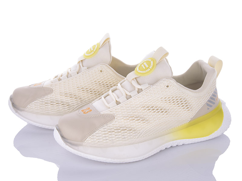 Кроссовки Violeta (40-44) Y170-T200 beige-yellow (деми)