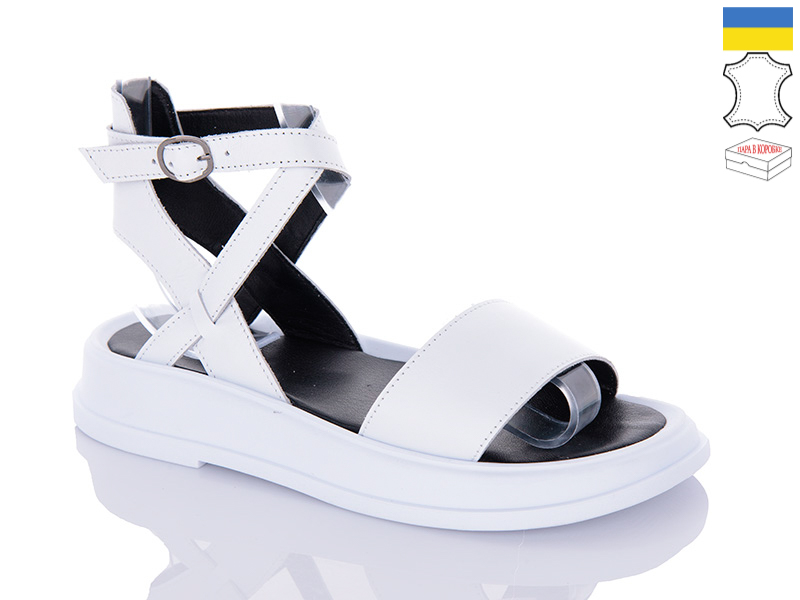 Босоножки Garti (36-40) 0145 білий шкіра (лето)
