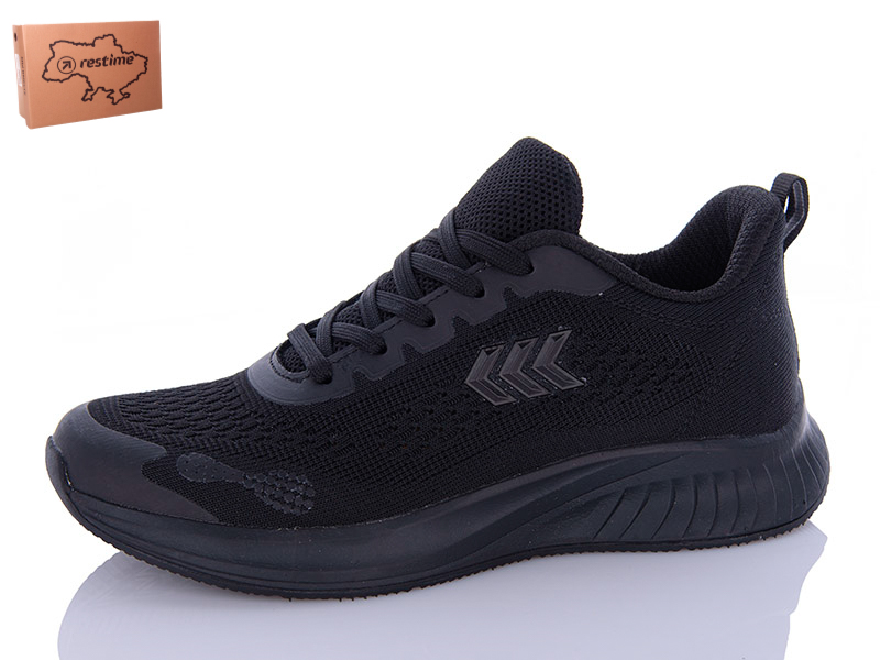 Кроссовки Restime (36-41) WWL24003 black (лето)