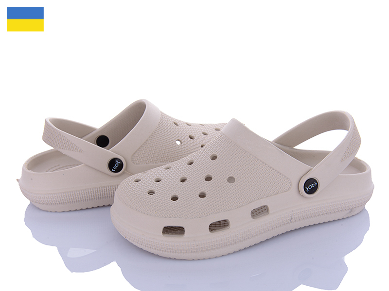 Кроксы Vladimir (36-41) Крок C98 мякі бежевий (лето)