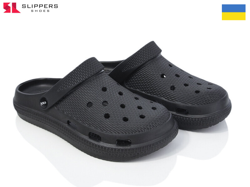 Кроксы Slipers (36-41) С98 black (лето)
