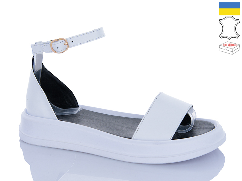 Босоножки Garti (36-40) 0183 білий шкіра (лето)