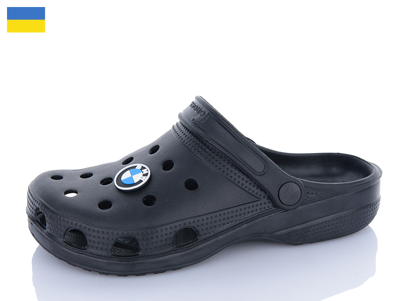 Кроксы Sanlin2 (36-41) SV018 підліток чорний (лето)