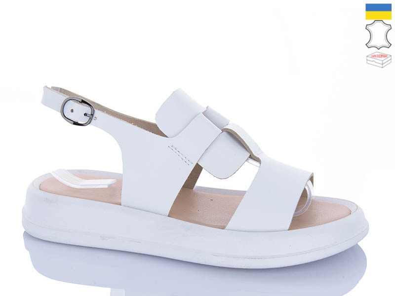 Босоножки Sali (36-40) 21160 білий біл-п. (лето)