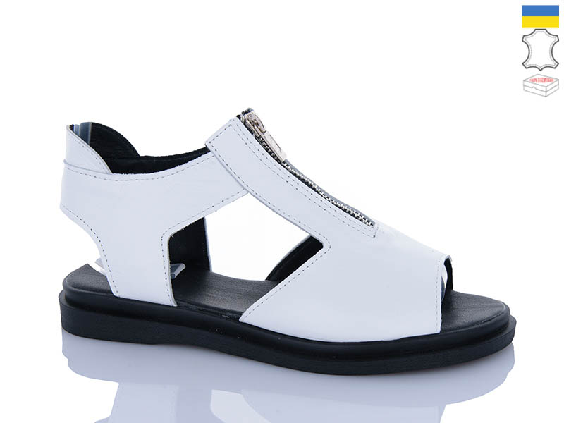 Босоножки Garti (36-40) 0127 білий шкіра (лето)