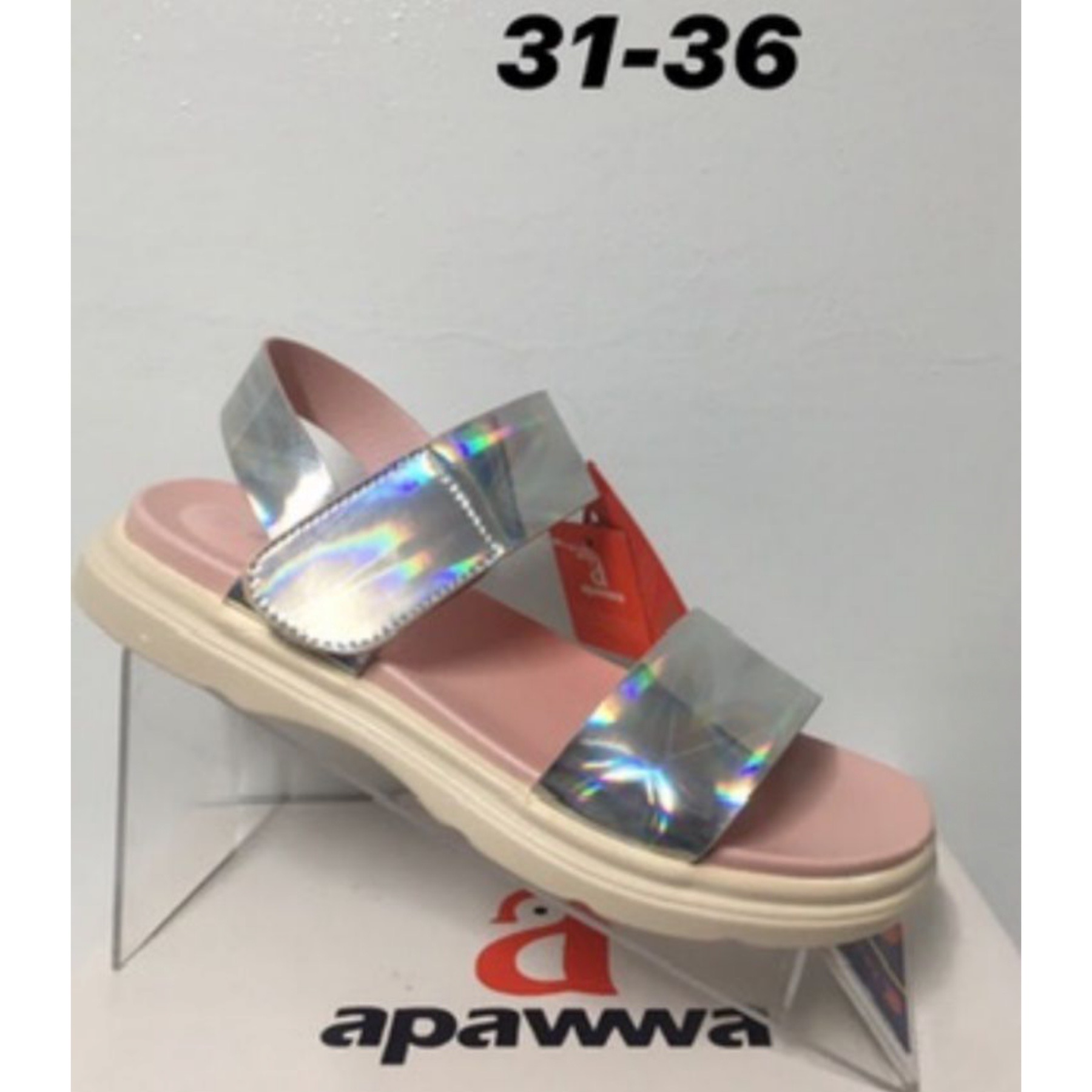 Босоножки DvaClibee (31-36) MC-GX186 silver-pink (лето)