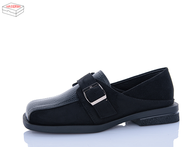 Туфли Vika (36-40) 806-8 black (деми)