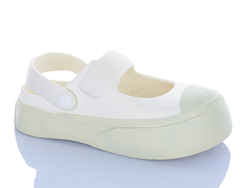 Кроксы QQ Shoes (36-41) 9999 white (лето)