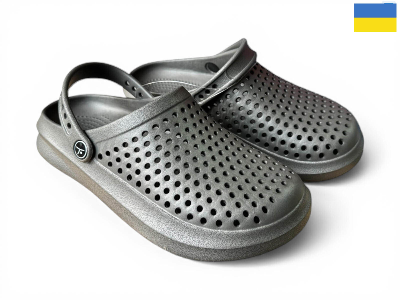Кроксы Rai shoes (41-46) 504 графіт (лето)