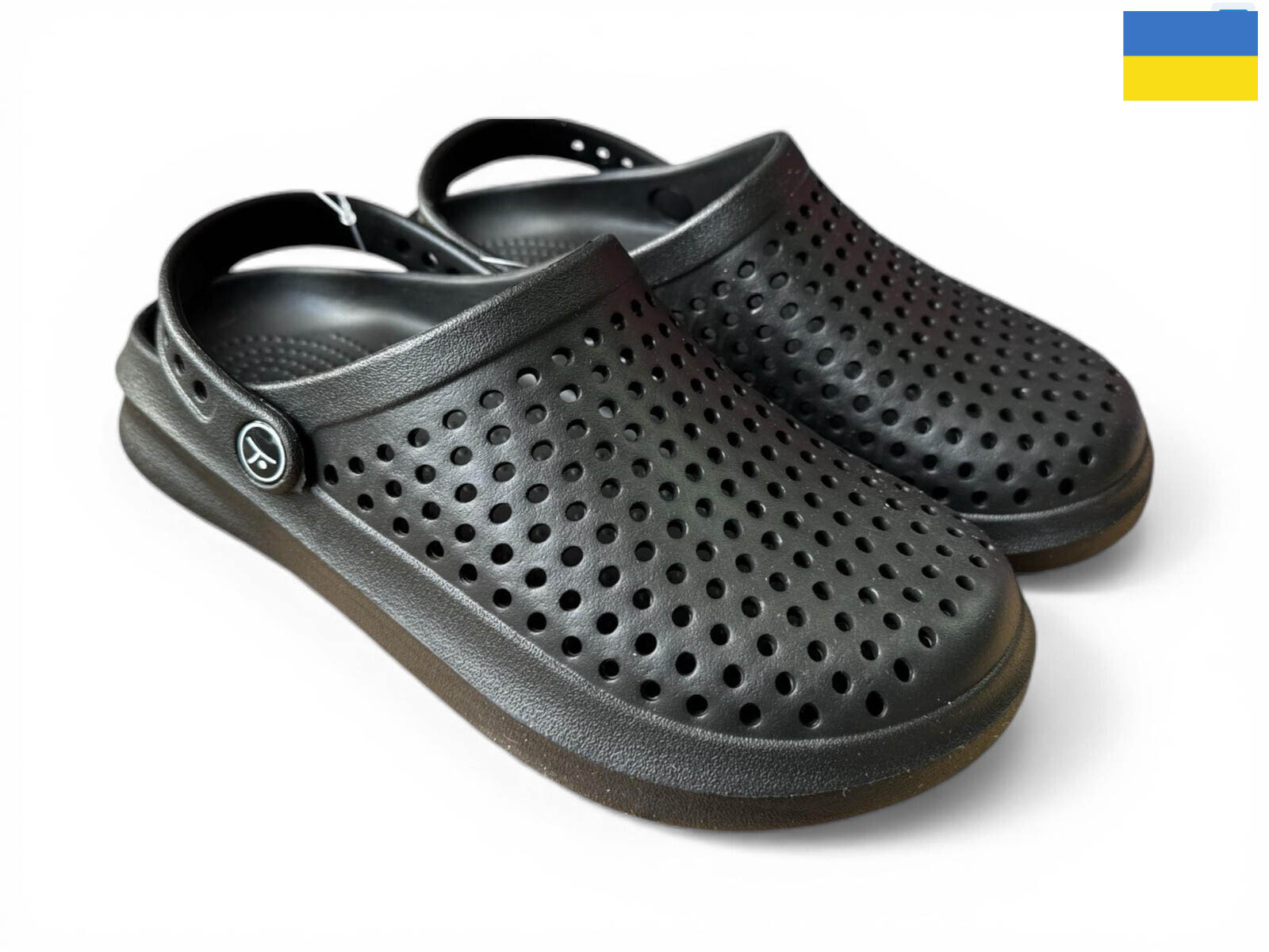 Кроксы Rai shoes (41-46) 504 чорний (лето)