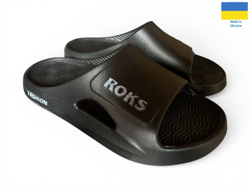 Шлепанцы Rai shoes (41-44) 511-010 чорний (лето)